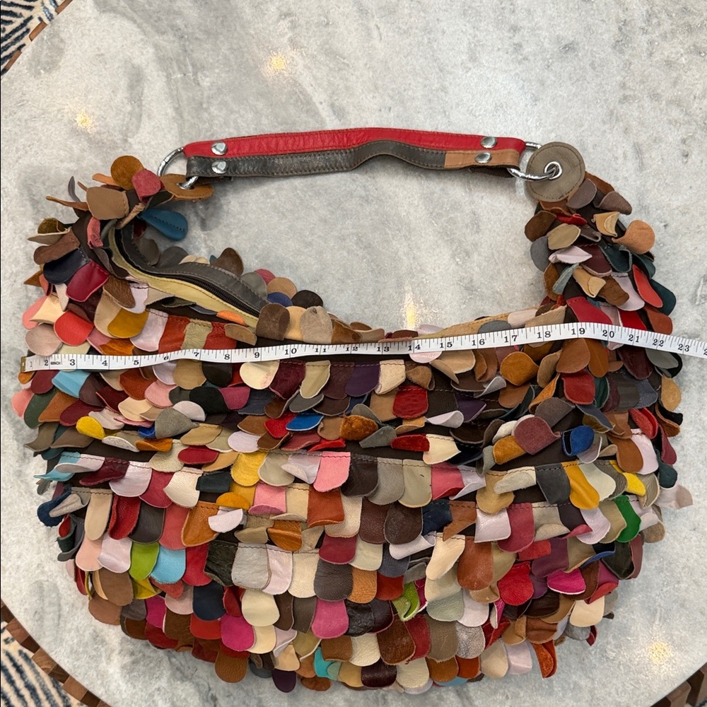 Multicolor Patchwork Hobo Bag - image 5